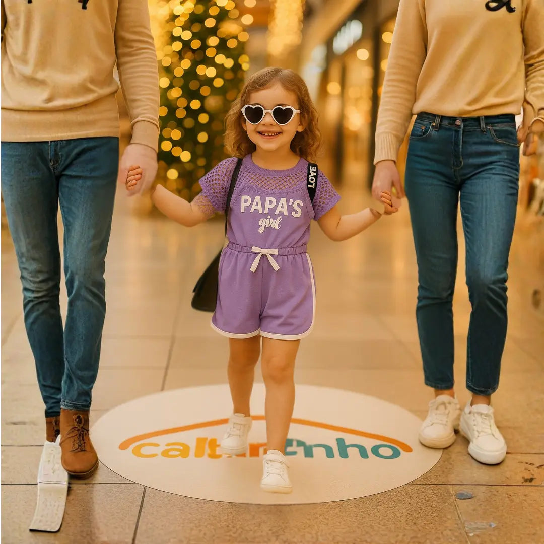 Conjunto Camiseta Malha + Top Halter com Shorts 2 Peças - Mariê