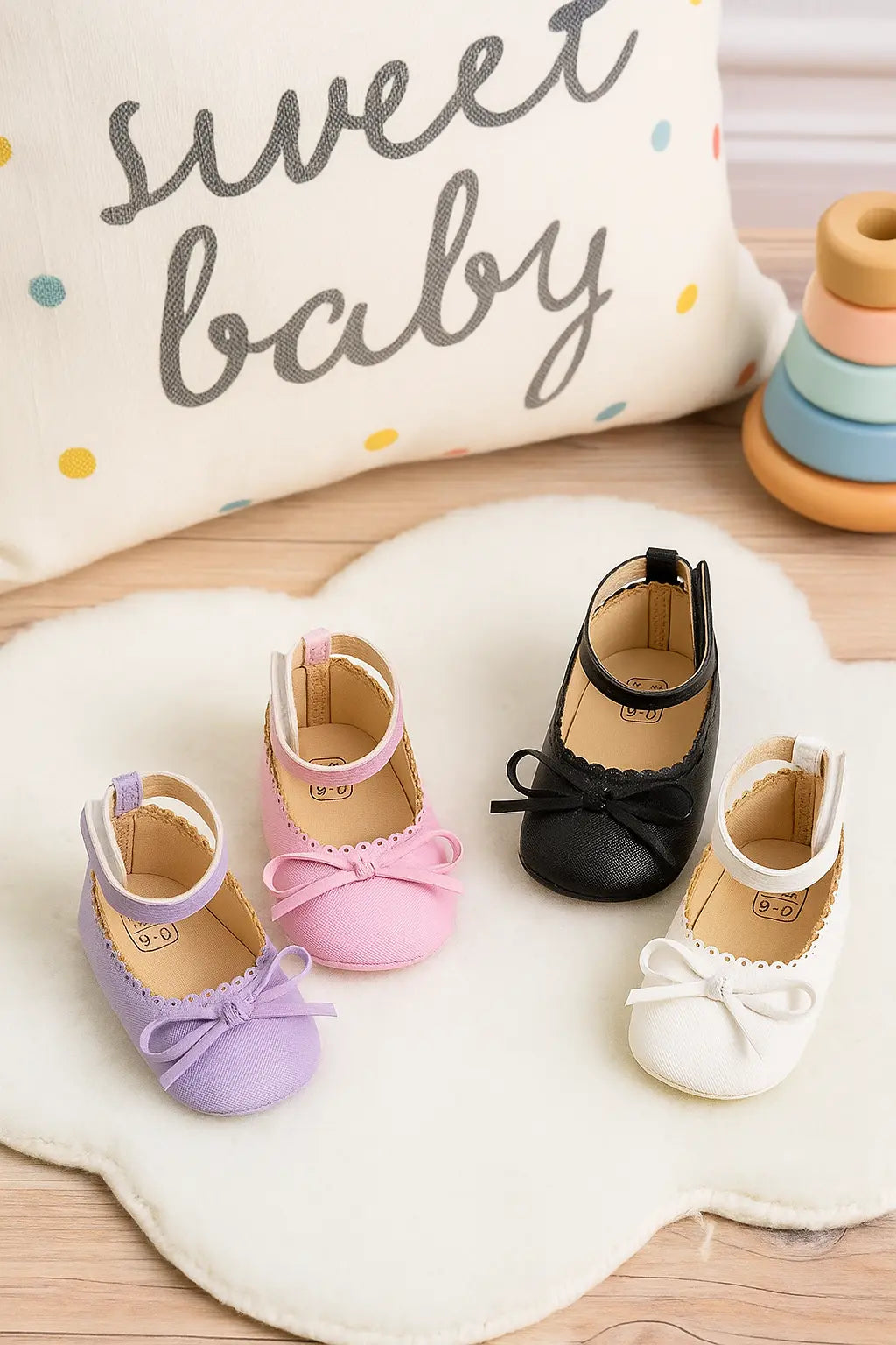 Sapatinho para Meninas Sola Macia de Couro - Princesa