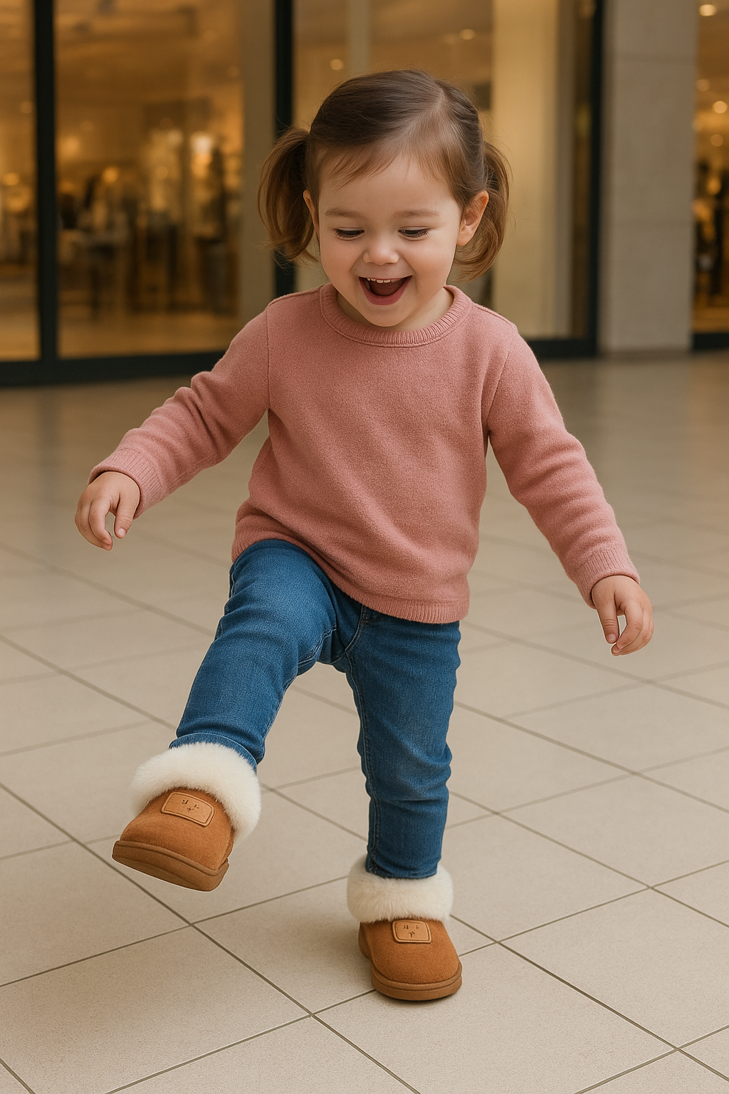 Botas de Inverno Meninos e Meninas de Pelúcia - Floquinho