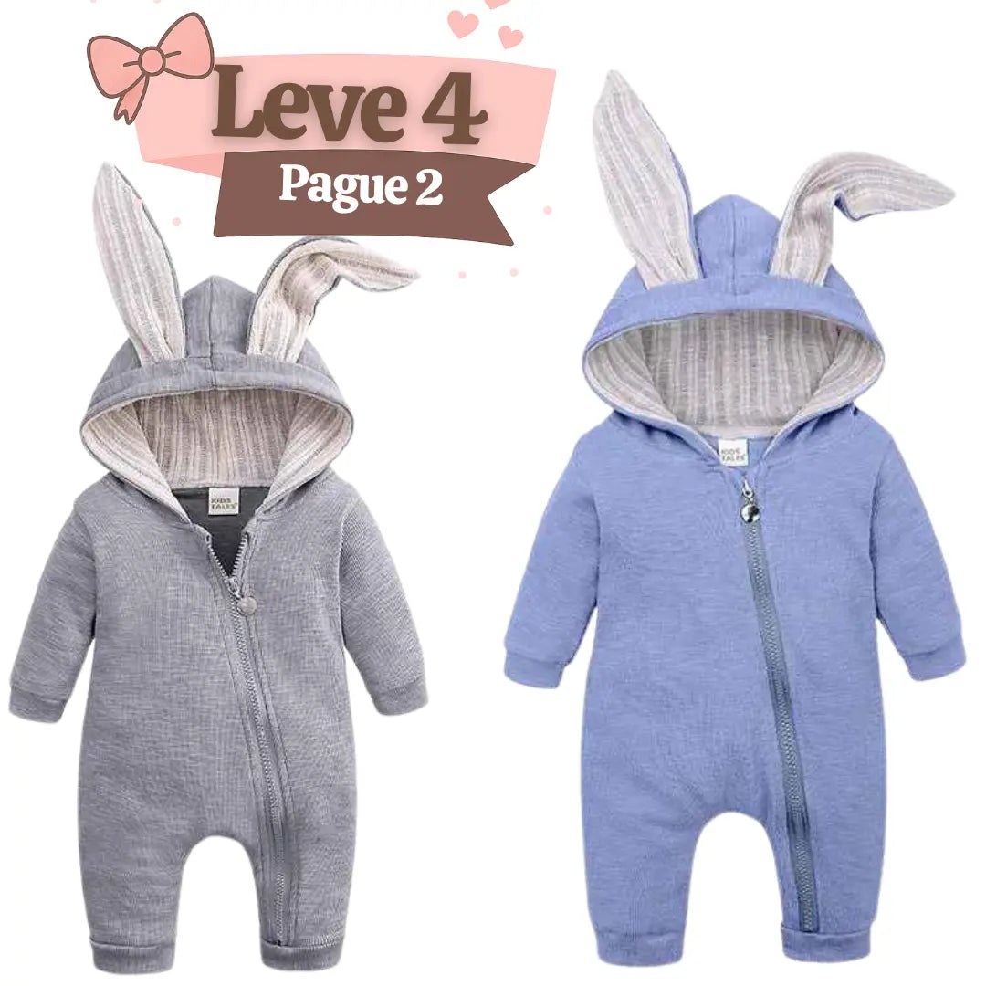 kIT Macacão de Bebê Manga Longa de Algodão Leve 2 e Pague 1 - Lincoln