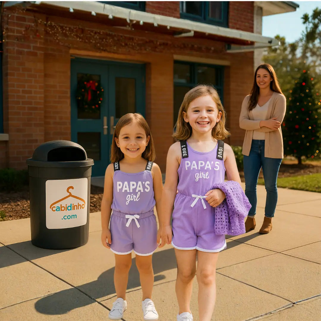 Conjunto Camiseta Malha + Top Halter com Shorts 2 Peças - Mariê