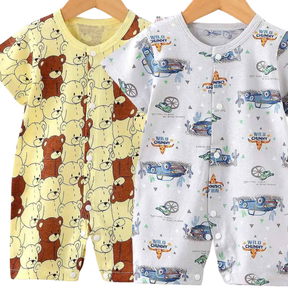 Macacão Infantil Algodão Manga Curta - Nazareth