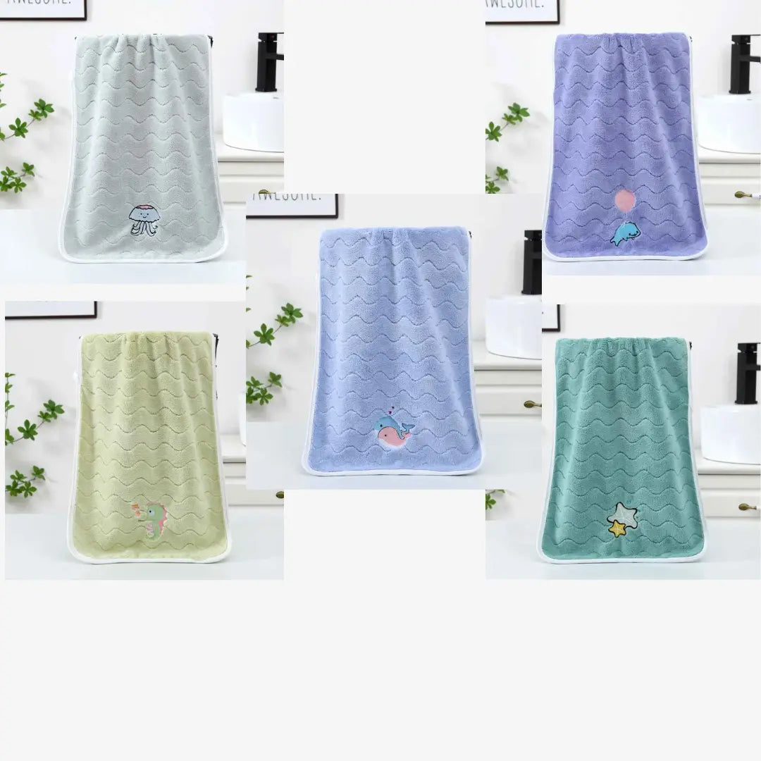 Kit Toalha de Banho em Veludo Coral Macia Absorvente e Confortável 3 Peças - Levi