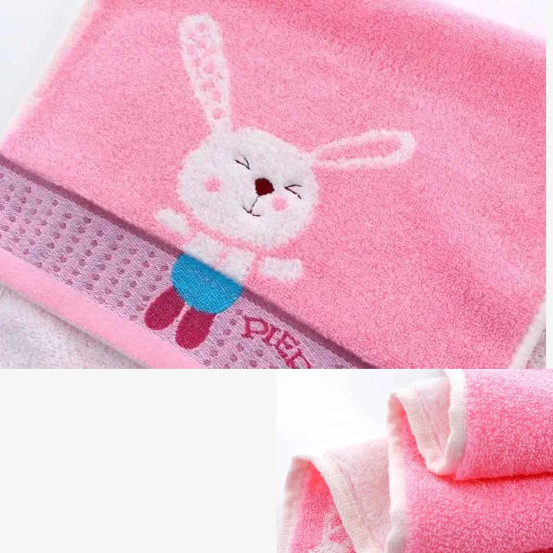 Toalha Infantil Macia e Absorvente Bordado Jacquard Desenhos Animados - José