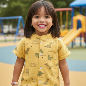 Conjunto de Shorts Manga Curta Com Estampa Para Bebês - Greide