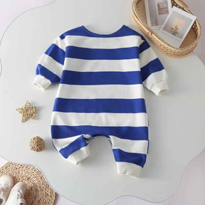 Kit Macacão Listrado Recém-Nascidos Algodão 2 Peças - Willian