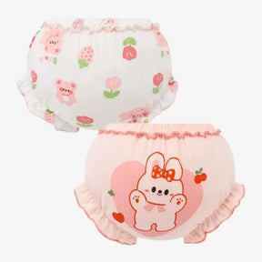 Kit Calcinhas Infantis de Algodão Com Estampa Conforto Diário 2 Peças - Yasmin