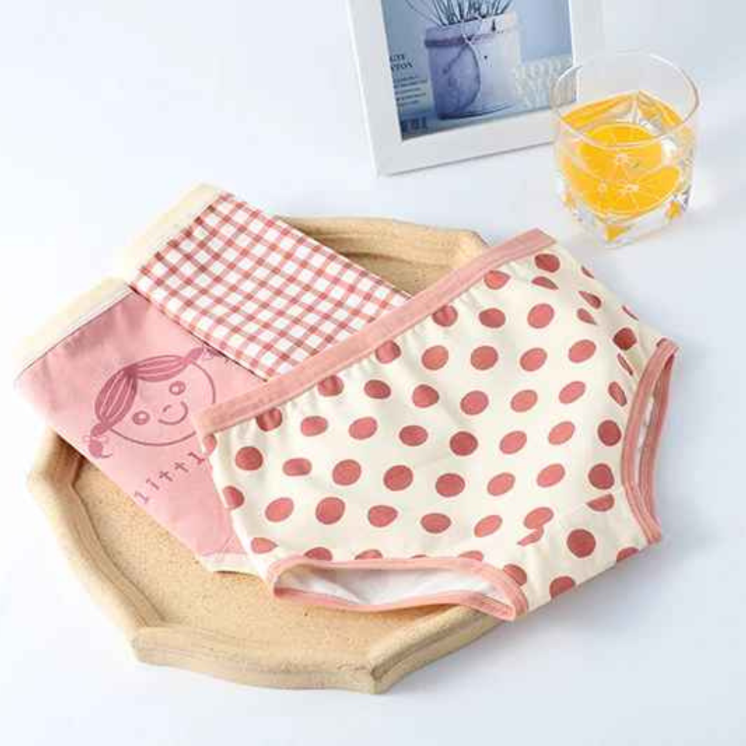 Kit Calcinha Crianças Floral 3 Peças  - Cabintima