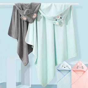 Toalha de Banho Infantil com Capuz Tecido Macio - Fran