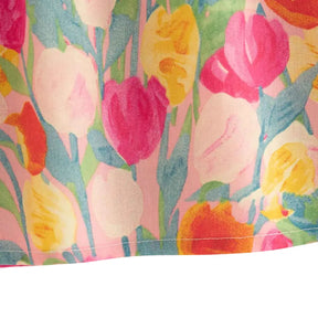 Vestido Floral de Verão Sem Mangas com Babados - Flor