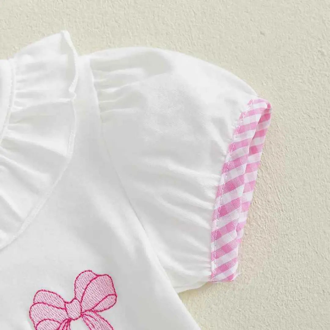 Conjunto Camisa Manga Curta + Shorts Xadrez Plissado 2 Peças - Rosina