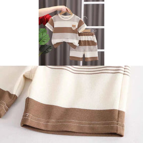 Kit Camiseta + Shorts Listrado 6 Peças - Julyo