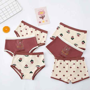 Kit Calcinha Crianças Floral 3 Peças  - Cabintima
