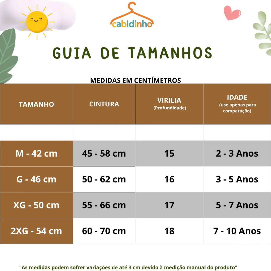 Guia de Tamanhos
