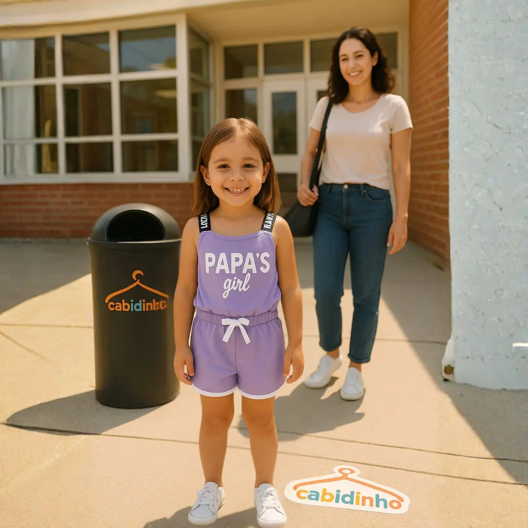 Conjunto Camiseta Malha + Top Halter com Shorts 2 Peças - Mariê