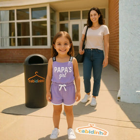 Conjunto Camiseta Malha + Top Halter com Shorts 2 Peças - Mariê