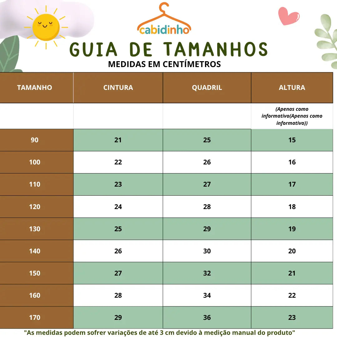 Guia de Tamanhos