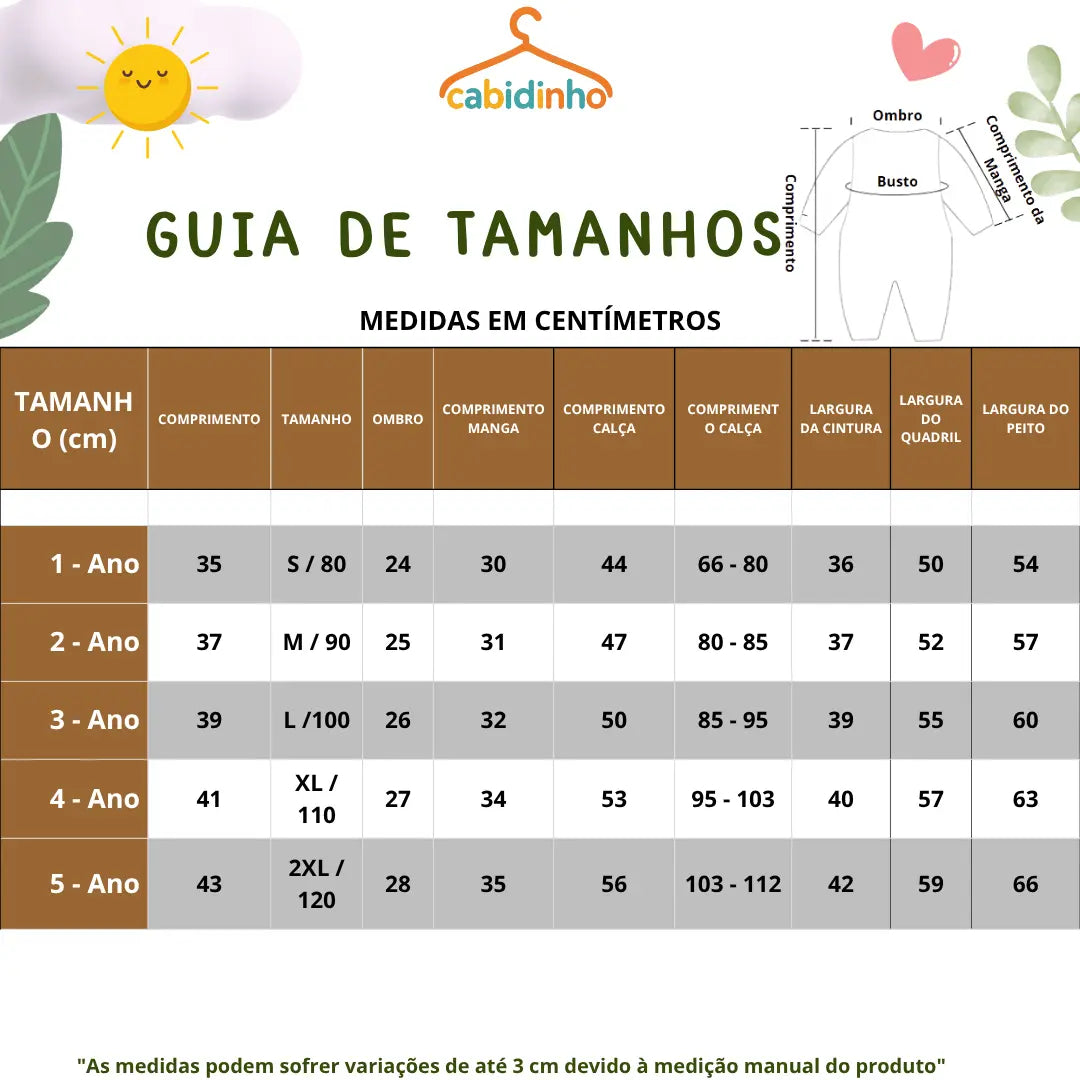 Guia de Tamanhos