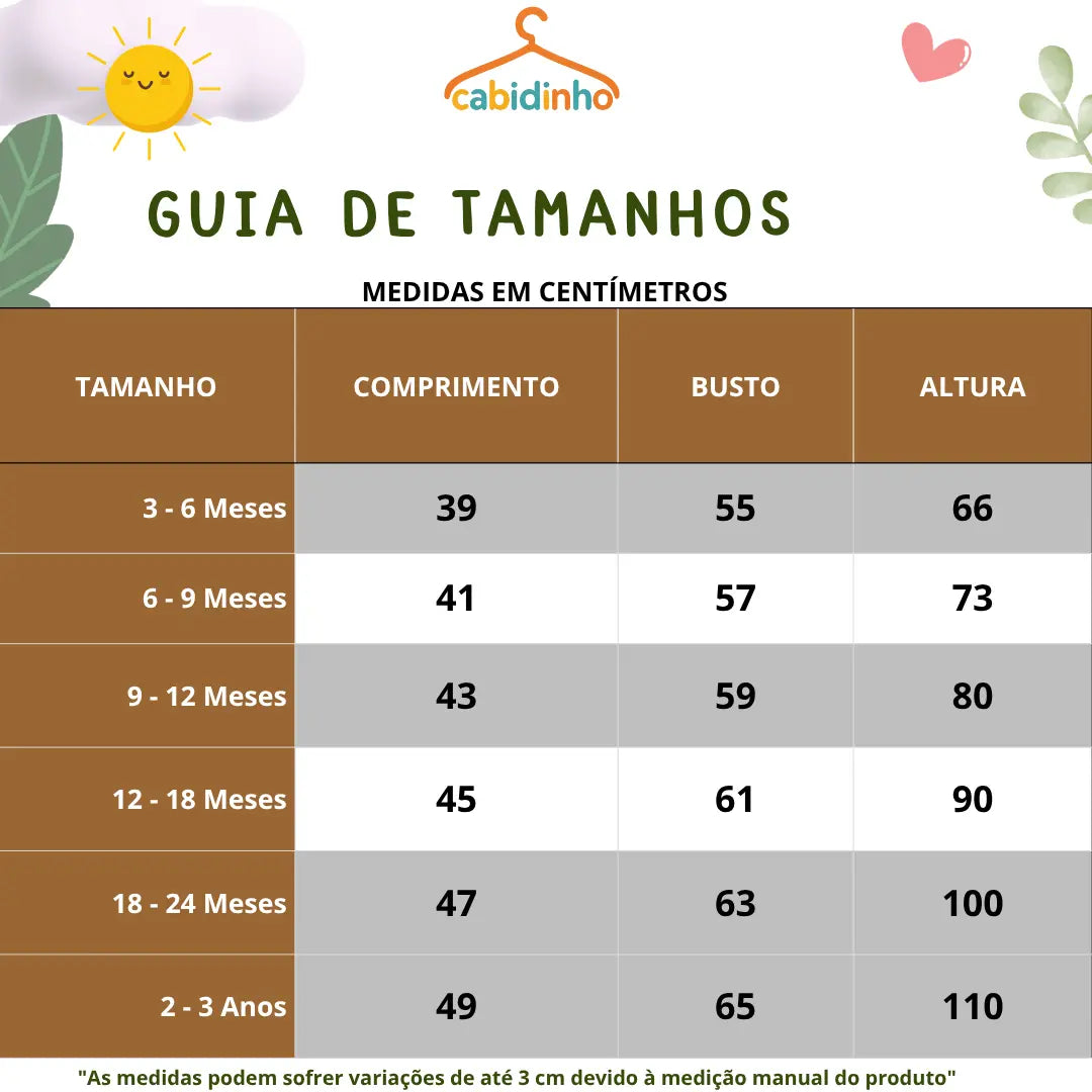 Guia de Tamanhos