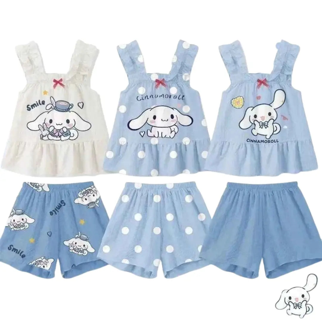 Conjunto de Roupas Confortáveis Camisola + Shorts - 2 Peças - Isolina