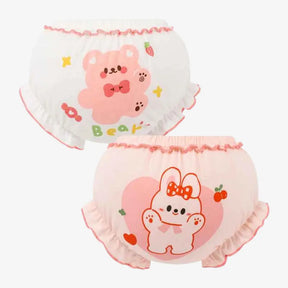 Kit Calcinhas Infantis de Algodão Com Estampa Conforto Diário 2 Peças - Yasmin