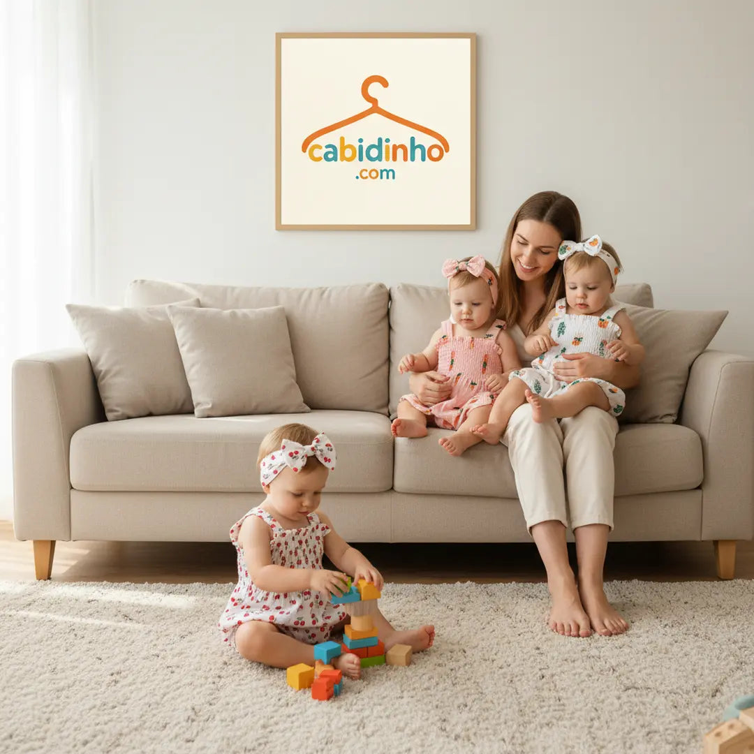 Conjunto Macacão sem Mangas com Estampa Recém-Nascido - Leve 3 Pague 2 - Cocco