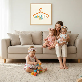 Conjunto Macacão sem Mangas com Estampa Recém-Nascido - Leve 3 Pague 2 - Cocco