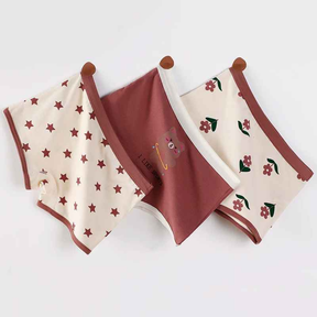 Kit Calcinha Crianças Floral 3 Peças  - Cabintima