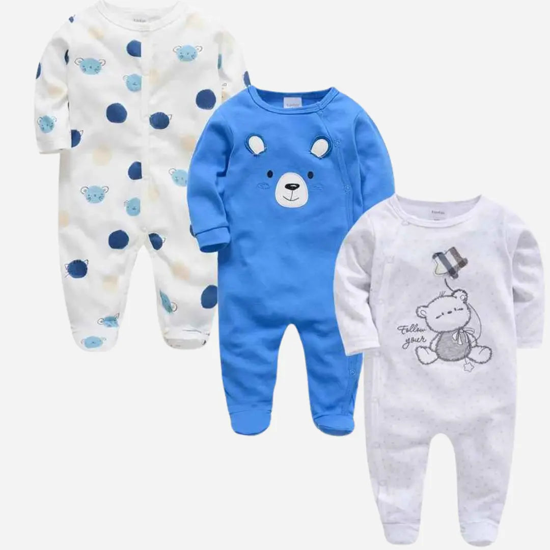 Kit Macacão de Algodão Manga Longa -Zerus