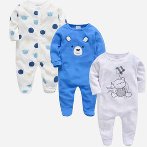 Kit Macacão de Algodão Manga Longa -Zerus