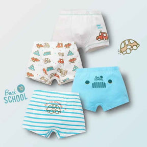 Kit Cuecas Infantil dos Desenhos Animados Bonita Confortável 4 Peças - Caio