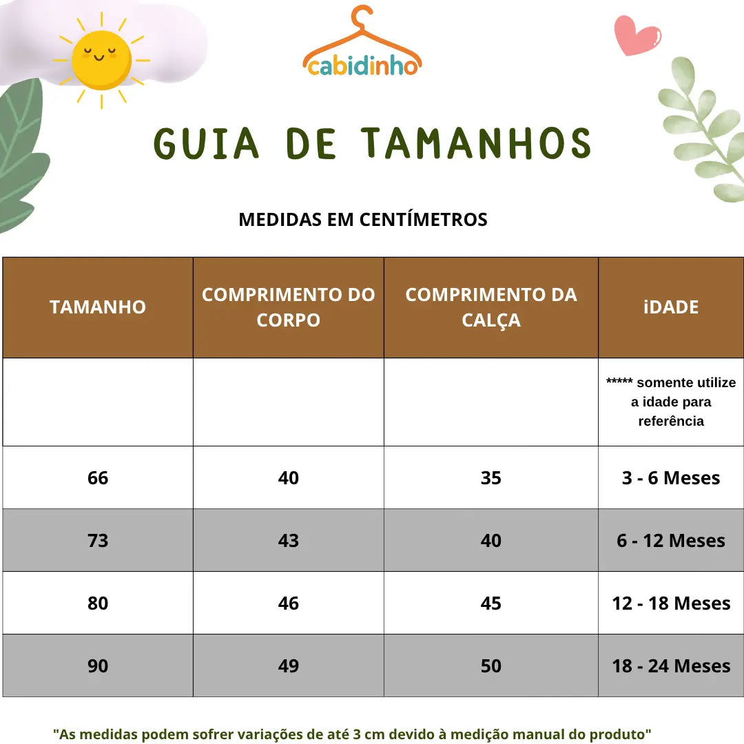 Guia de Tamanhos