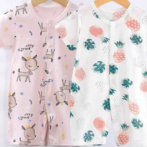 Macacão Infantil Algodão Manga Curta - Nazareth