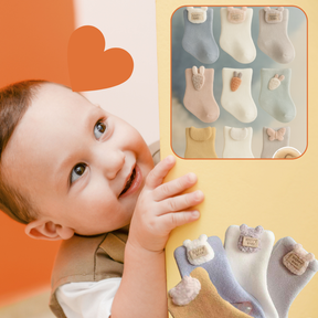 Kit Meias Macias e Confortável dos Desenhos Animados Coelho 3 Pares - Terry