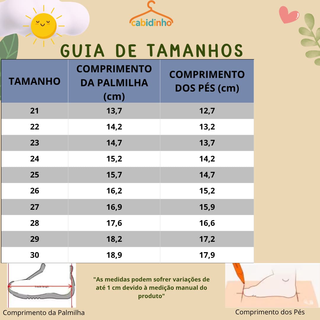 Guia de Tamanhos