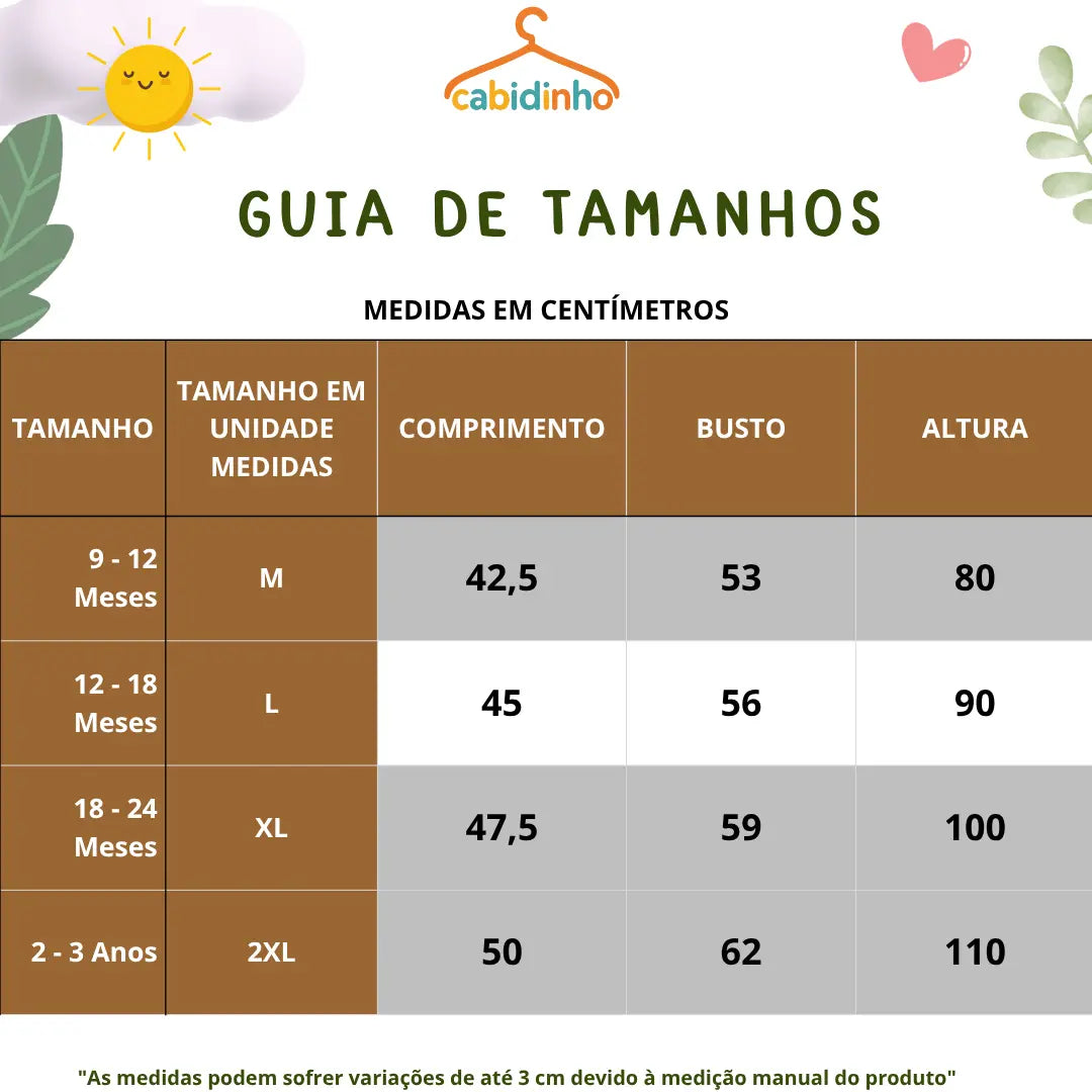 Guia de Tamanhos