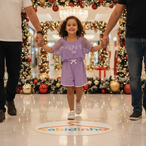 Conjunto Camiseta Malha + Top Halter com Shorts 2 Peças - Mariê