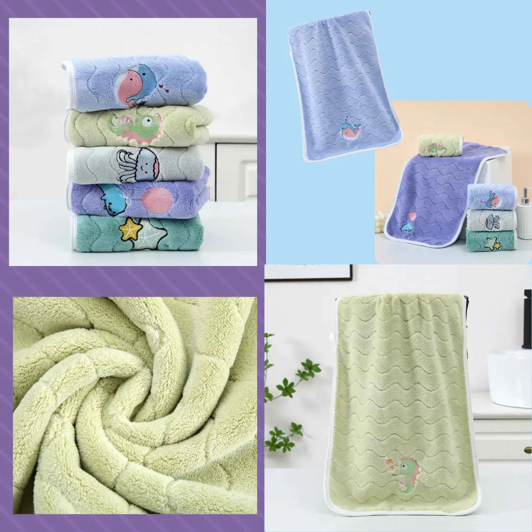 Kit Toalha de Banho em Veludo Coral Macia Absorvente e Confortável 3 Peças - Levi