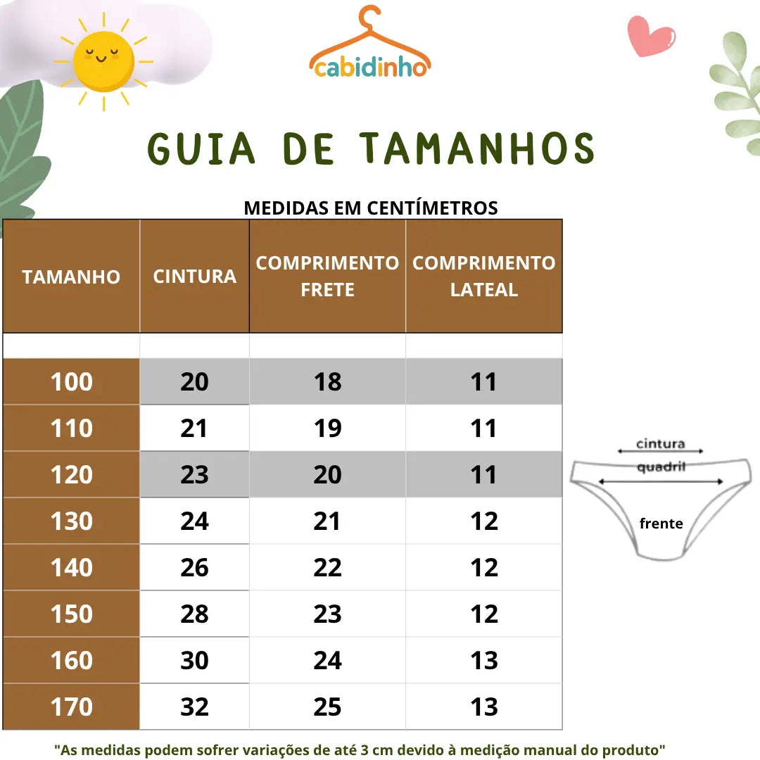 Guia de Tamanhos