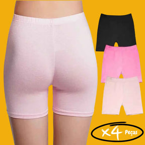 Kit Short Leggins Curta Moda Dança Confortável - 4 Peças - Luci