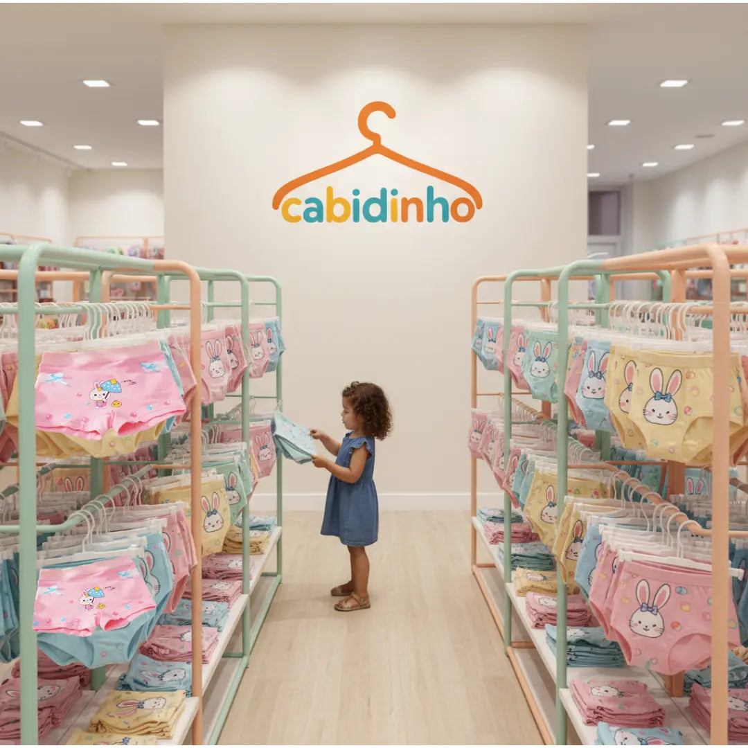 Kit Calcinhas de Algodão Com Estampas Divertidas 5 Peças - Maya