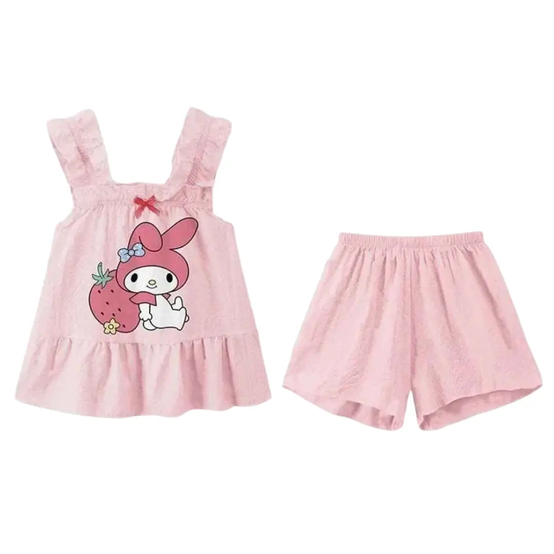Conjunto de Roupas Confortáveis Camisola + Shorts - 2 Peças - Isolina
