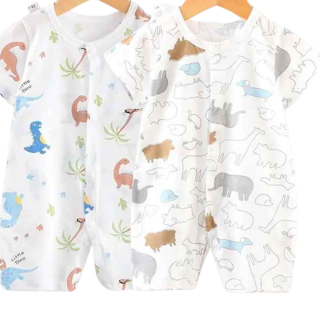 Macacão Infantil Algodão Manga Curta - Nazareth