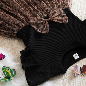 Kit Vestido Infantil Floral com Tule e Babados - Sophia