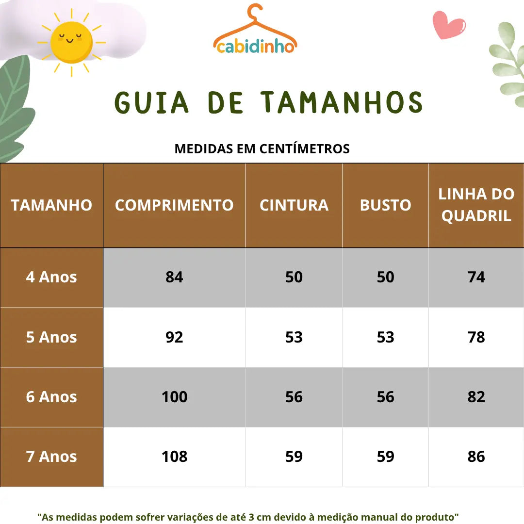 Guia de Tamanhos