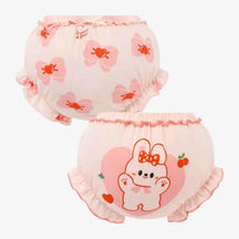 Kit Calcinhas Infantis de Algodão Com Estampa Conforto Diário 2 Peças - Yasmin