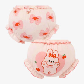 Kit Calcinhas Infantis de Algodão Com Estampa Conforto Diário 2 Peças - Yasmin