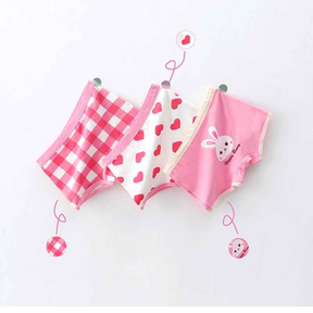 Kit Calcinha Crianças Floral 3 Peças  - Cabintima