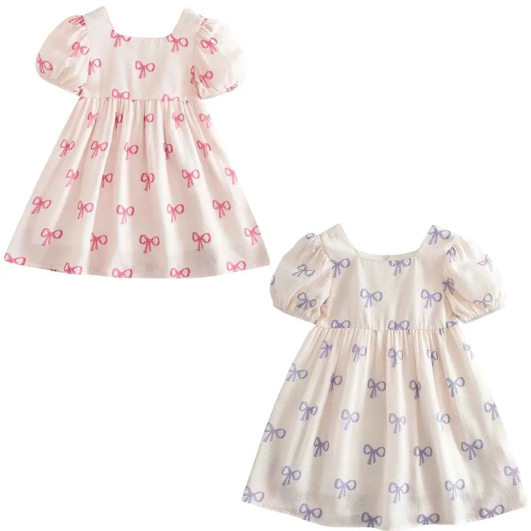 Vestido Infantil Estampa de Laços - Penelope