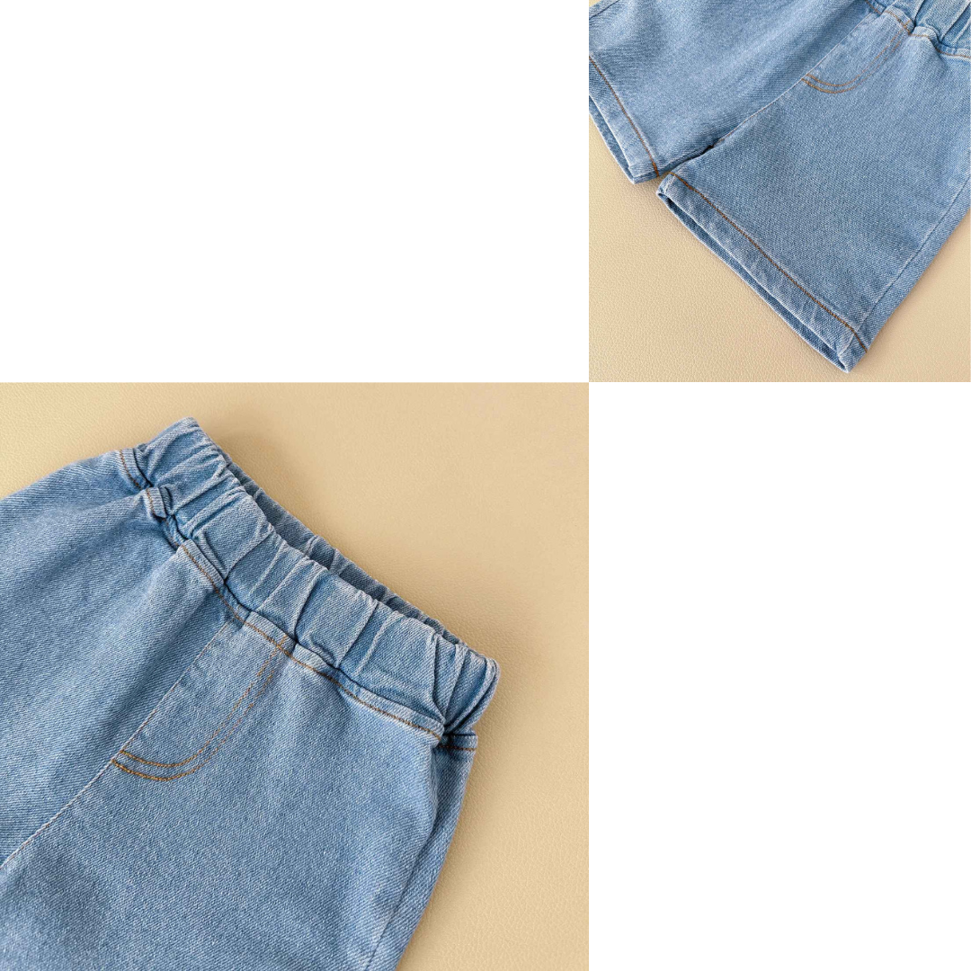 Conjuntos de Verão Camiseta Bordada de Dinossauro  2 peças - Saffari2